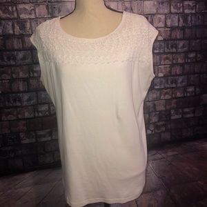 Westport Sleeveless White T-shirt